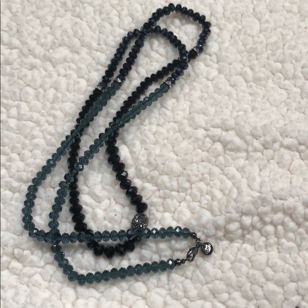 Long black and blue NeckLace